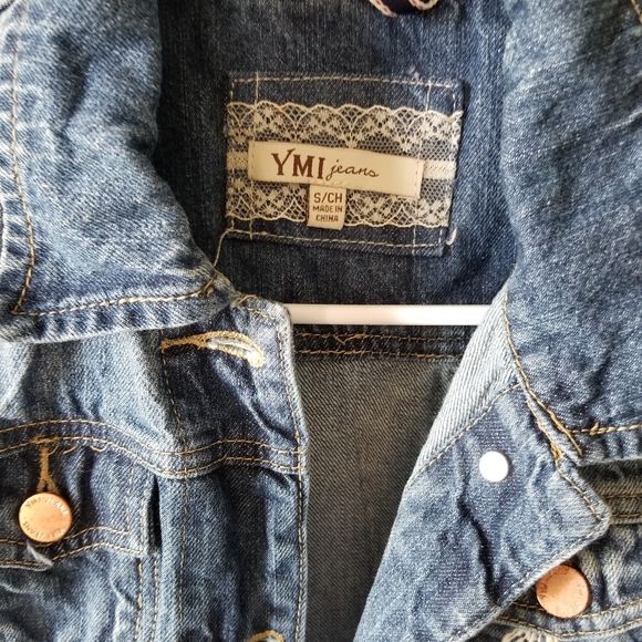 Womens white washed jean jacket - Picture 3 of 5